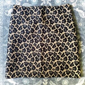 Talbots Black and Tan Animal Print Skirt